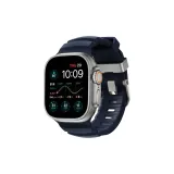 [Титановый сплав, серебристая пряжка] Атлантический синий