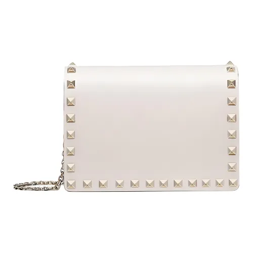 Valentino Телячья кожа Маленькая квадратная сумка Сумка через плечо Сумка на плечо Женская Белая