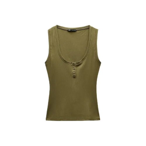 ZARA Зеленые Женские Майки