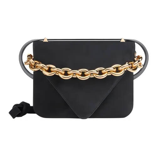 Bottega Veneta Замша Конверт Сумка на плечо Женская Черная