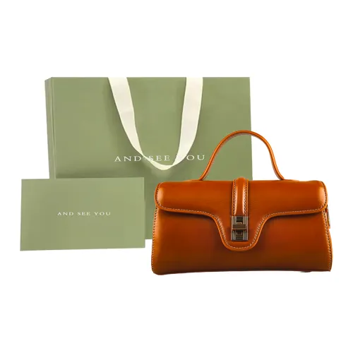 ANDSEEYOU Сумка через плечо из коровьей кожи Маленькая Женская Черная Закатно-желтая