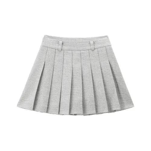 LEDIN Повседневные короткие юбки Женская серебряная Свеча Серый