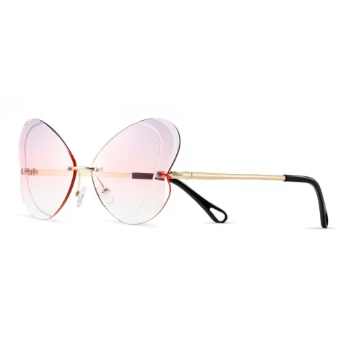 YISHILI Металл Бабочка Солнцезащитные очки Унисекс