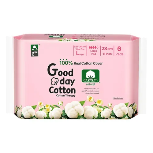 ENZHI Натуральный 100% хлопок Ночные гигиенические прокладки Дружественные к коже Дышащие Легкие и Бесшовные 280 мм 6 шт