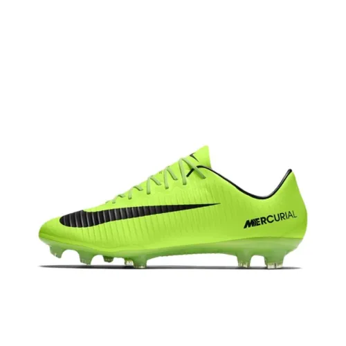 Nike Mercurial Vapor 11 FG Твердый грунт противоскользящие устойчивые к истиранию легкие футбольные бутсы мужской неоновый зеленый