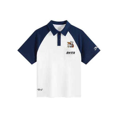 Antakids Чисто белый / Polar Ночной синий Школьный возраст T Рубашки