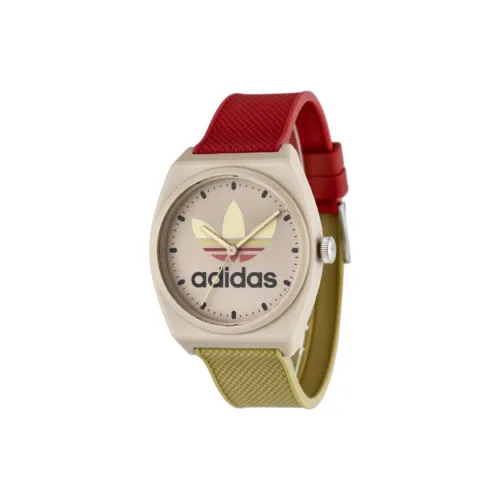 Adidas Originals Женские часы Кварцевый механизм Смольный ремешок 36 мм Бежевый циферблат Часы