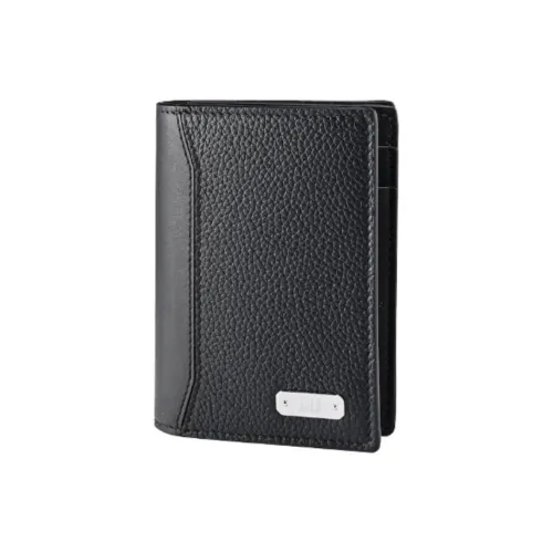 Dunhill Full с рельефной голенью кожаный кошелек мужской черный