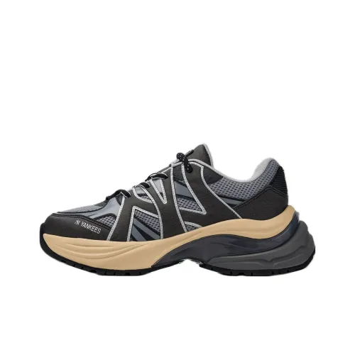 MLB New York Yankees Противоскользящие устойчивые к истиранию низкий топ массивные кроссовки унисекс черный серый