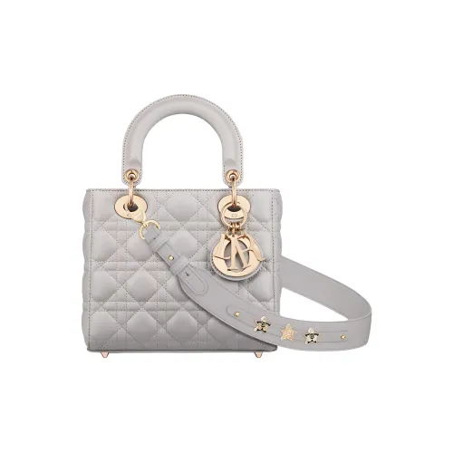 DIOR Lady Dior My ABCDior Овчина Сумка Lady Dior Сумка через плечо Маленькая Женская Серого цвета