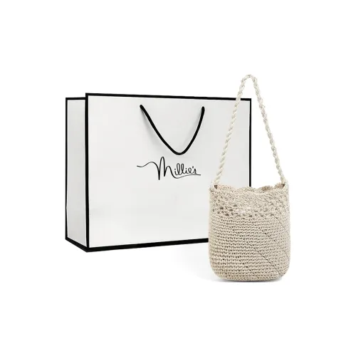 MILLIE'S Сумка через плечо из ткани стандартная женская экрю абрикос