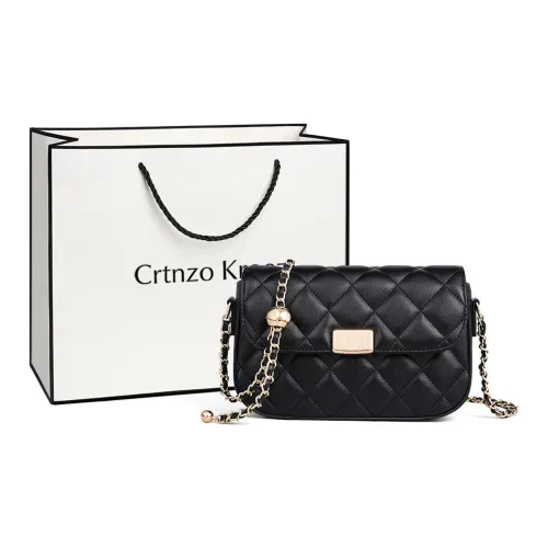 Crtnzo Kroez Сумка через плечо из коровьей кожи стандартная женская черная