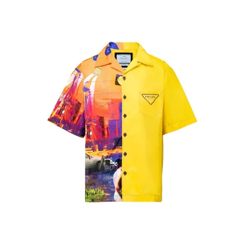 PRADA Желтые Мужские Рубашки