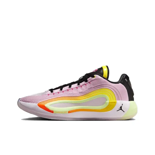 Джордан Luka 4 Slip Resistant Abrasion Resistant Low Топ Баскетбольные кроссовки Унисекс Розовый