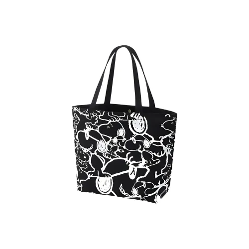 UNIQLO KAWS совместный бренд X PEANUTS Коллаборация Хлопок Тоут Сумка Сумка для покупок Сумка через плечо Сумка Обычная Унисекс Черная