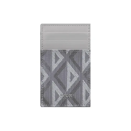DIOR Холст Картхолдер Мужской Серый
