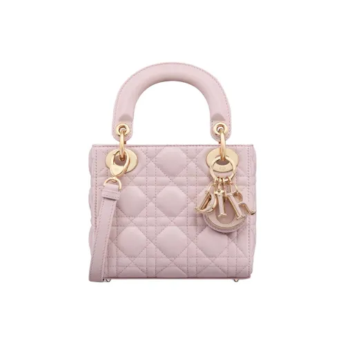 DIOR Lady Dior Lambskin Сумка Lady Dior Сумка через плечо Сумка мини Женская Светло-розовая