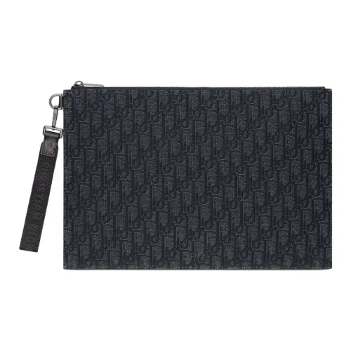 DIOR Хлопок Клатч Мужской Черный Серый