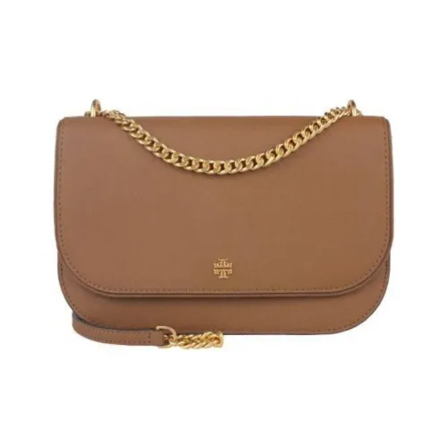 TORY BURCH Emerson Кожа Сумка через плечо Сумка на плечо Большая Женская Коричневая