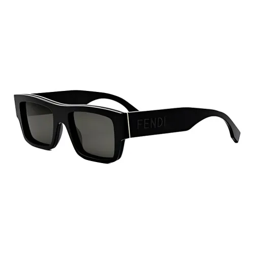 FENDI Plastic Rectangular Sunglasses Unisex Black FENDI Пластик Прямоугольные Солнцезащитные очки Унисекс Черный