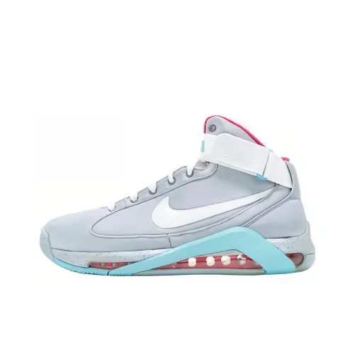 Nike Hyperma Амортизация Износостойкий MID Топ Баскетбольные кроссовки Унисекс Серый Белый