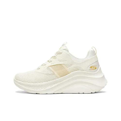 Skechers Bob's SPORT Износостойкий Дышащий Низкий Топ Кэжуал Женский Бежевый