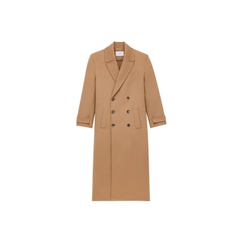 SAINT LAURENT Пальто Женское CAMEL