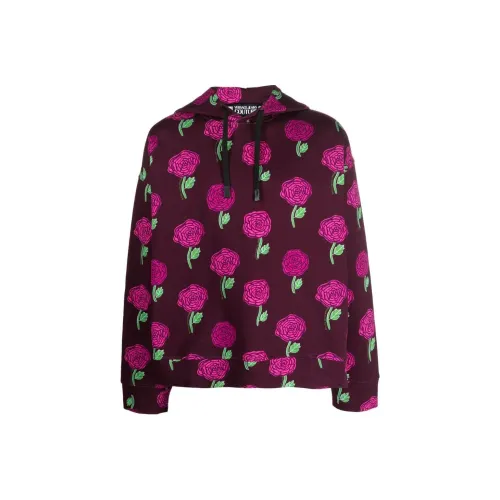 VERSACE JEANS COUTURE Мужские бургундские свитшоты