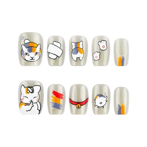 SHANGSHIQIN Милый Котенок Teacher Мультяшный Whimsical Осветляющий Укороченный Кошачий глаз Nail Art 20 мм