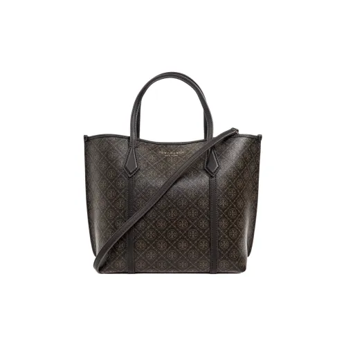 TORY BURCH Perry Холст Тоут Сумка Сумка для покупок Сумка через плечо Сумка Маленькая Женская Темно-коричневая