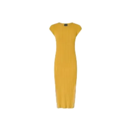 PINKO Желтые Женские Короткие Платья с Рукавами