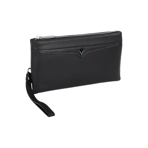 DOSRFINI Клатч из коровьей кожи мужской черный