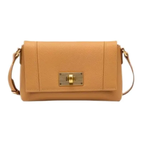 HONGU Сумка через плечо из коровьей кожи Маленькая Женская Коричневая Черная