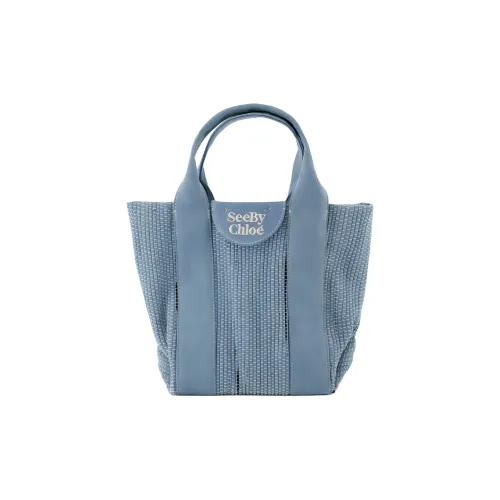 See By Chloe Laetizia Denim Tote Bag Shopping Bag Handbag Small Women's Blue See By Chloe Laetizia Деним Сумка-тоут Сумка для покупок Сумка Маленькая Женская Синяя