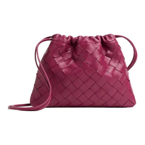 Bottega Veneta Dustbag Телячья кожа Сумка через плечо Сумка на плечо Маленькая Женская Персиково-красная