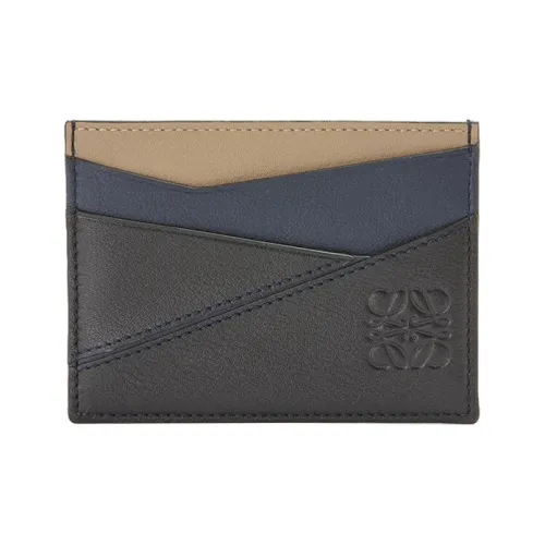 LOEWE Пазл Коровья кожа Держатель для карт Мужской Черный