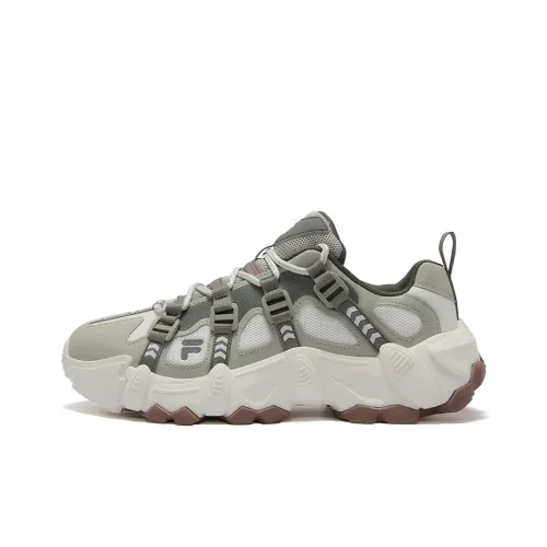 FILA FUSION EXOCET Mountains Shoes Устойчивые к истиранию Низкий Топ Повседневная обувь Мужская Белый Серый