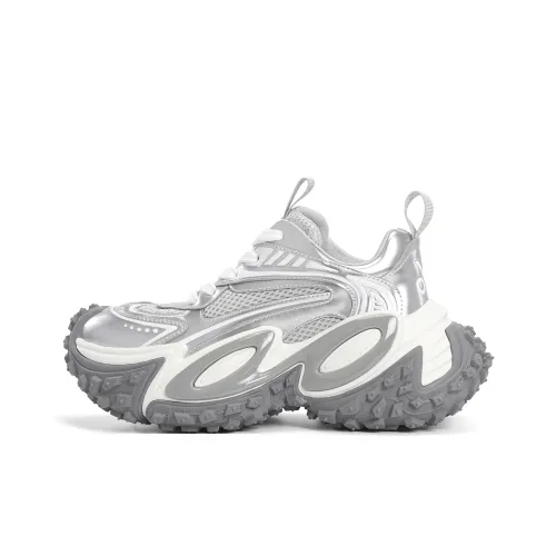 BAIFENHAO Устойчивый к истиранию увеличивающий высоту высокий топ кроссовки с толстой подошвой унисекс серебряное кольцо