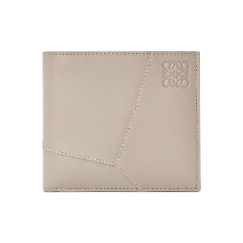 LOEWE Пазл Коровья кожа Кошелек Унисекс Бежевый