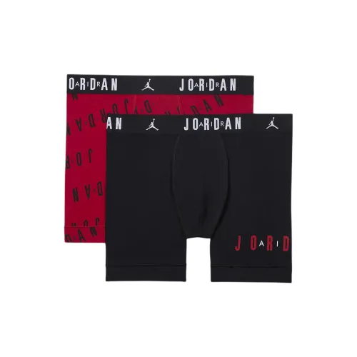 Jordan Flight 2 шт Фитнес-красный+Черный мужские боксер-шорты