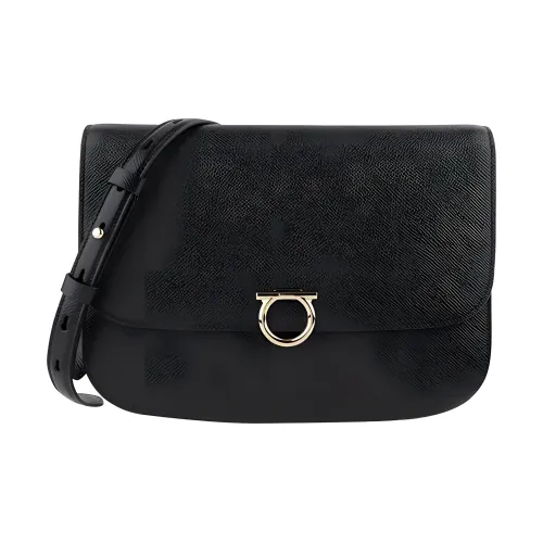 Ferragamo Сумка через плечо из коровьей кожи женская чисто черная