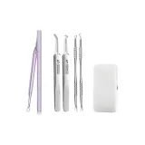 Фантазия Фиолетовый-Твист Заколка для волос с иглой для прыщей + Ultra-Sharp Селл Нижняя заколка Набор [Крючковатый конец + Заостренный конец]