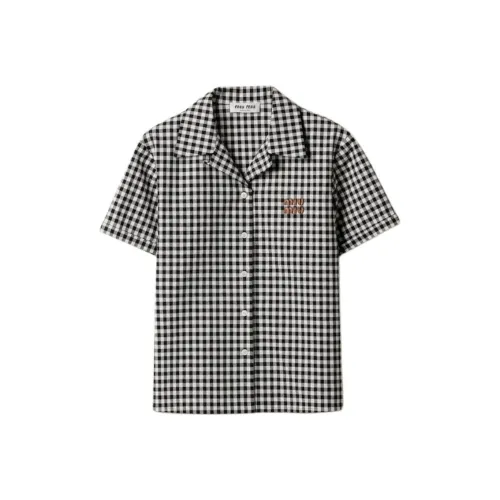 MIU MIU Рубашка Женская Черно-Белая