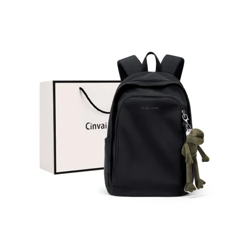 CinvaiKrose Ткань Рюкзак Короткий Distance Дорожная Сумка Женская Экрю Черный