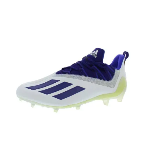 Adidas Adizero Cleats Slip-Resistant Abrasion-Resistant Футбольные бутсы Мужские Белый Фиолетовый