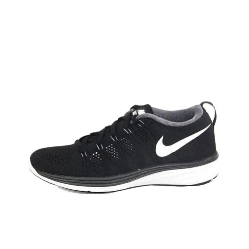 Nike Flyknit Lunar 2 Low Топ Беговые кроссовки Женские Черный