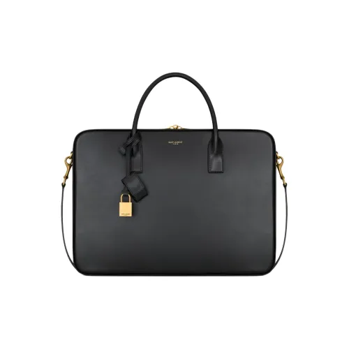 SAINT LAURENT SAC DE JOUR Сумка через плечо из кожи большая мужская черная