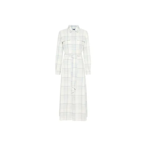 Polo Ralph Lauren SS24 Длинное платье с длинными рукавами женское синее