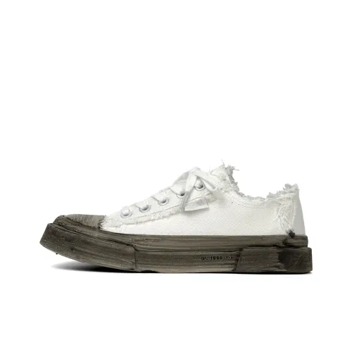 Mengsai Canvas Shoes Low Top White Men's