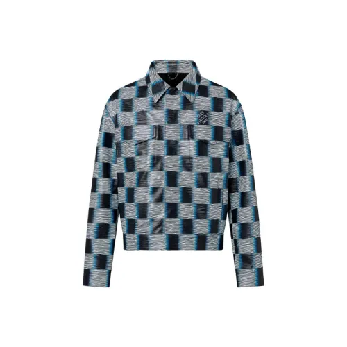 LOUIS VUITTON SS24 Кожаная куртка мужская многоцветная